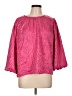 Calligraphie 100% Polyester Pink 3/4 Sleeve Blouse Size L - photo 1