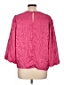 Calligraphie 100% Polyester Pink 3/4 Sleeve Blouse Size L - photo 2