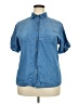 Assorted Brands Blue Short Sleeve Button-Down Shirt Size XXL - photo 1
