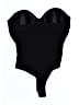 JLUXLABEL Solid Black Bodysuit Size S - photo 2