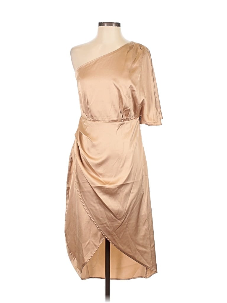 Pre-owned Sincerely Jules Cocktail Dress In Tan