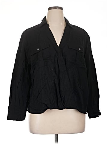 Terra & Sky 3/4 Sleeve Button-Down Shirt (view 1)