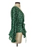 Shein Green Long Sleeve Blouse Size 4 - photo 4