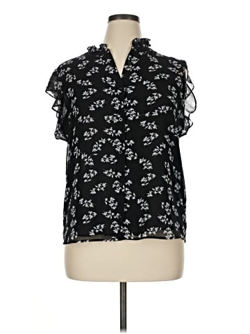 Calvin Klein Short Sleeve Blouse (view 1)