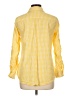 Kut from the Kloth Checkered-gingham Yellow 3/4 Sleeve Button-Down Shirt Size L - photo 2