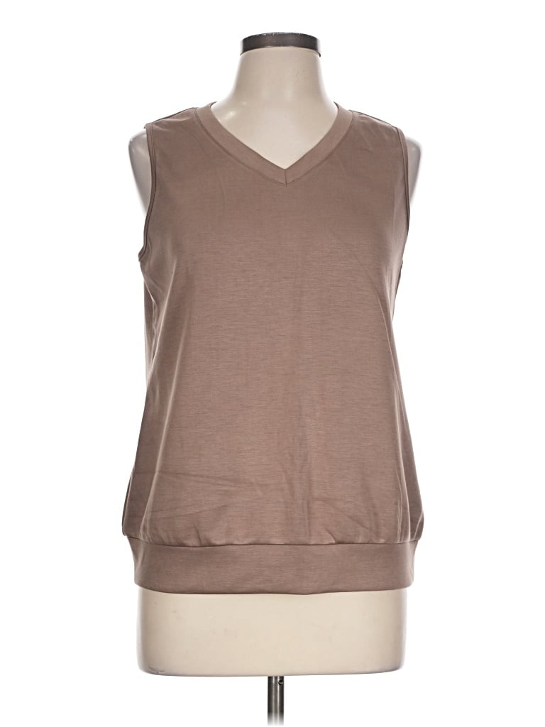 Pre-owned Miholl Sleeveless T-shirt In Brown