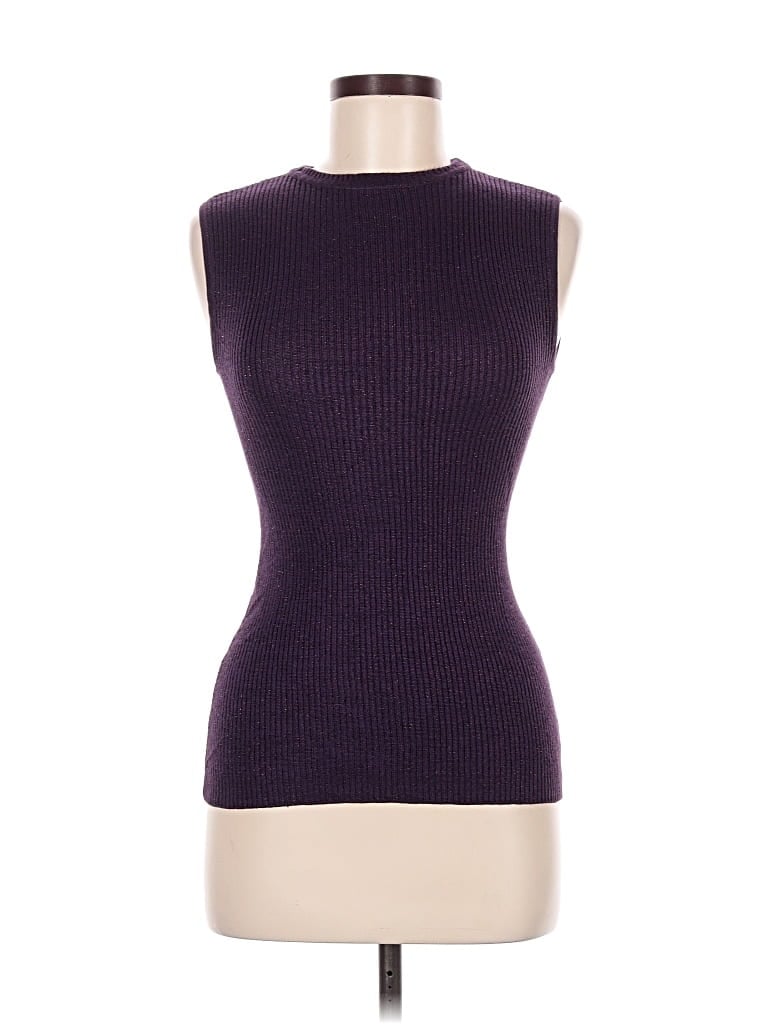 Pre-owned Daisy Fuentes Sleeveless T-shirt In Purple