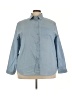 Unbranded Blue Long Sleeve Button-Down Shirt Size 3X - photo 1