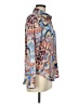 ANONYME 100% Polyester Paisley Blue Long Sleeve Blouse Size M - photo 4