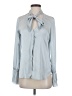 Paige 100% Polyester Gray Long Sleeve Blouse Size XS - photo 1
