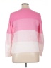 Talbots 100% Cotton Color Block Pink Pullover Sweater Size 0X - photo 2