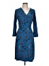 Remade Paisley Blue Cocktail Dress Size L - photo 1