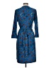 Remade Paisley Blue Cocktail Dress Size L - photo 2
