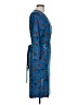 Remade Paisley Blue Cocktail Dress Size L - photo 4