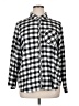 Maurices Checkered-gingham Silver Long Sleeve Button-Down Shirt Size XL - photo 1