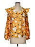 Shein Orange Yellow 3/4 Sleeve Blouse Size 4 - photo 1
