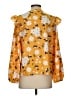 Shein Orange Yellow 3/4 Sleeve Blouse Size 4 - photo 2