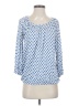 MICHAEL Michael Kors 100% Viscose Blue 3/4 Sleeve Blouse Size S - photo 1
