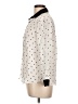 Zara Basic Polka Dots Ivory Long Sleeve Blouse Size L - photo 5