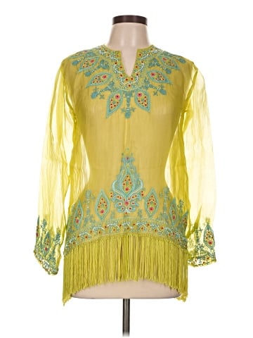 Neiman Marcus 3/4 Sleeve Silk Top (view 1)