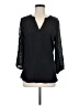 Fortune + Ivy 100% Polyester Black 3/4 Sleeve Blouse Size M - photo 1