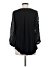 Fortune + Ivy 100% Polyester Black 3/4 Sleeve Blouse Size M - photo 2