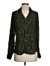 Express 100% Polyester Paisley Green Long Sleeve Blouse Size S - photo 1