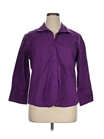 Chico's 3/4 Sleeve Button-Down Shirt (view 1)