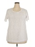 Salon Studio by Haband 100% Polyester Ivory Short Sleeve Top Size XXL - photo 1