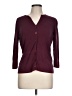 August Silk Burgundy Cardigan Size L - photo 1