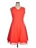 Donna Ricco Solid Orange Cocktail Dress Size 16 - photo 1