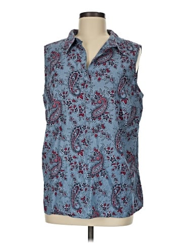 Unbranded Sleeveless Button-Down Shirt (view 1)