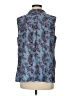 Unbranded Paisley Blue Sleeveless Button-Down Shirt Size M - photo 2