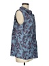 Unbranded Paisley Blue Sleeveless Button-Down Shirt Size M - photo 4