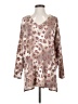 Zenana Animal Print Brown Long Sleeve Blouse Size S - photo 1