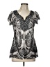 Apt. 9 100% Polyester Silver Short Sleeve Blouse Size L - photo 1