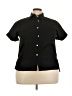 Unbranded Black Short Sleeve Button-Down Shirt Size 3X - photo 1