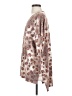 Zenana Animal Print Brown Long Sleeve Blouse Size S - photo 5