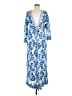 Boston Proper 100% Polyester Blue Kimono Size M - photo 1