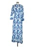 Boston Proper 100% Polyester Blue Kimono Size M - photo 2