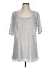 Zara Basic Silver Short Sleeve T-Shirt Size L - photo 1