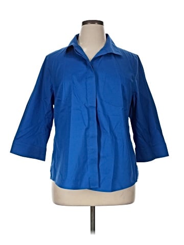 Chico's 3/4 Sleeve Button-Down Shirt (view 1)