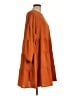 Mud Pie 100% Polyester Solid Orange Casual Dress Size L - photo 4