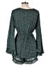 Shein 100% Polyester Print Teal Romper Size L - photo 2