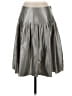 Express 100% Silk Metallic Silver Silk Skirt Size 4 - photo 1