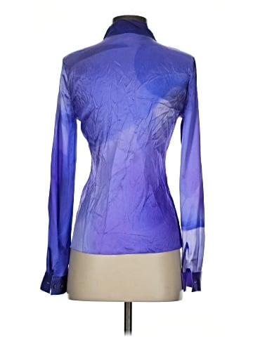 Elie Tahari Long Sleeve Silk Top (view 2)