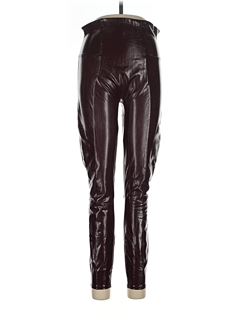 Pre-owned Spanx Leggings In Burgundy