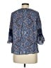 Democracy 100% Rayon Blue 3/4 Sleeve Blouse Size M - photo 2