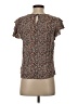 Assorted Brands 100% Rayon Brown Short Sleeve Blouse Size S - photo 2