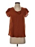 Mine 100% Polyester Orange Short Sleeve Blouse Size S - photo 1